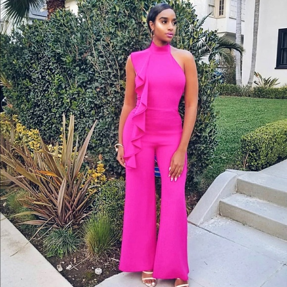 bcbg pink jumpsuit